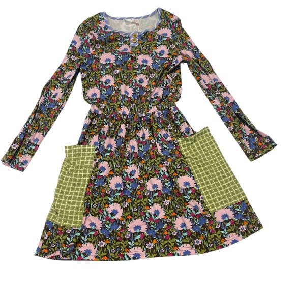 Matilda Jane Pink and Yellow Long Sleeve Sundress - Picture 1 of 3